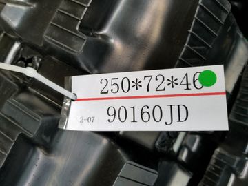 Trilha de borracha contínua preta dura 250×72×45 para a máquina escavadora Nissan N6