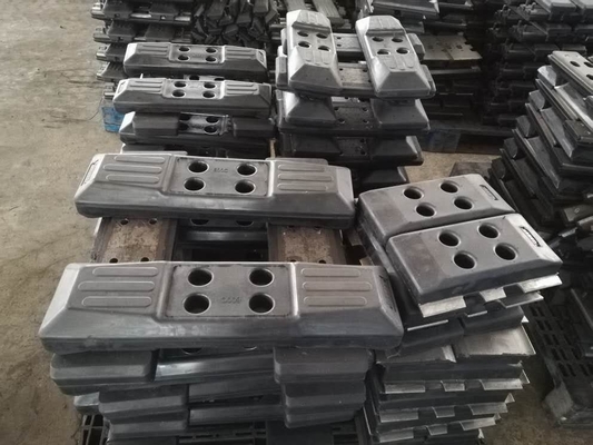 500 mm Larga 171 Pitch Chain em borracha de escavadeira preta e almofadas de borracha de aço
