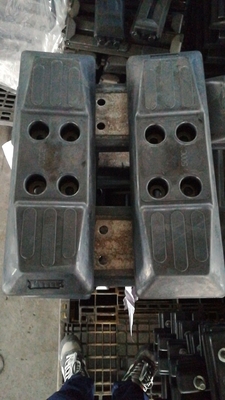 500 mm Larga 171 Pitch Chain em borracha de escavadeira preta e almofadas de borracha de aço