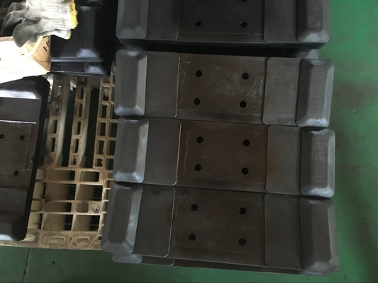 500 mm Larga 171 Pitch Chain em borracha de escavadeira preta e almofadas de borracha de aço