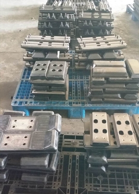 500 mm Larga 171 Pitch Chain em borracha de escavadeira preta e almofadas de borracha de aço