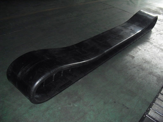 470x152.4x52 Padrão liso ou padrão gravado Pistas de borracha Peças de pavimentação de asfalto com 52 links